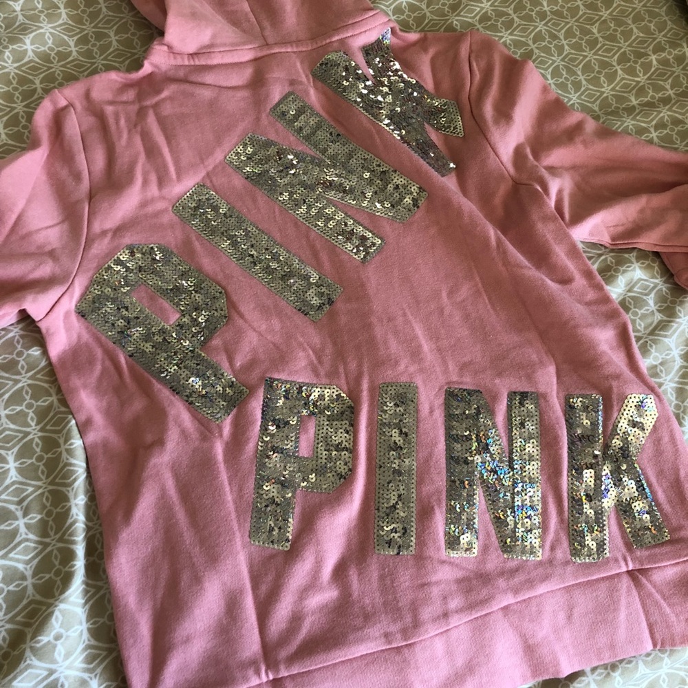 Victoria’s secret pink bling hoodie - small